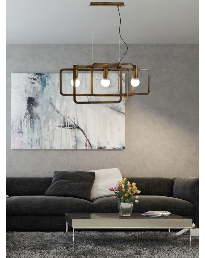 Cartesio Sospensione 3luci...